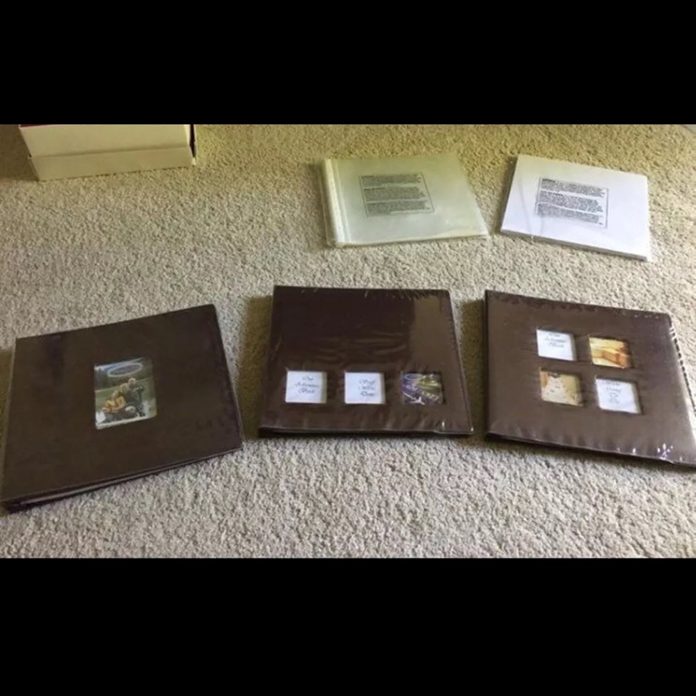 3 New Deluxe bonded leather scrapbook